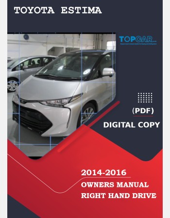 toyota estima hybrid 2014 2015 2016 owners manual